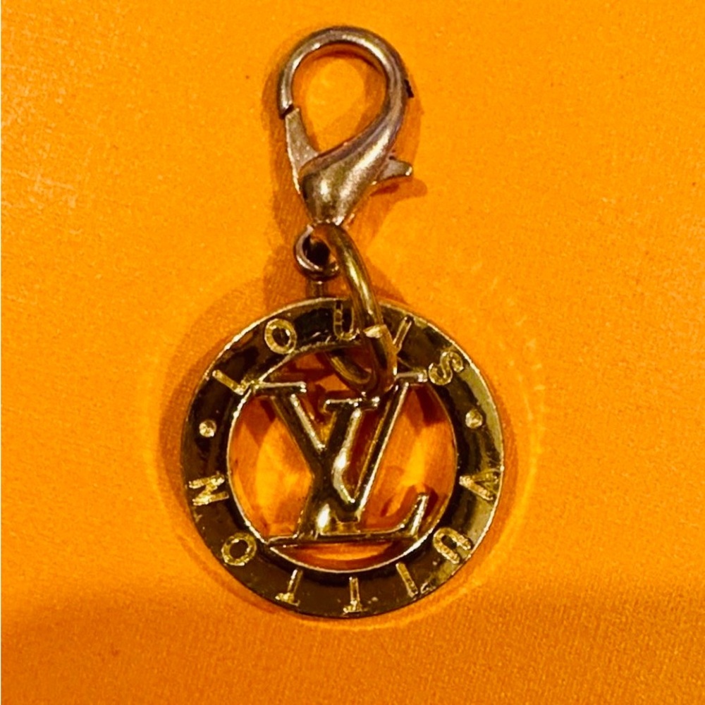 LV Gold Logo Charm